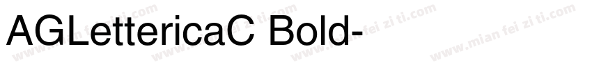 AGLettericaC Bold字体转换